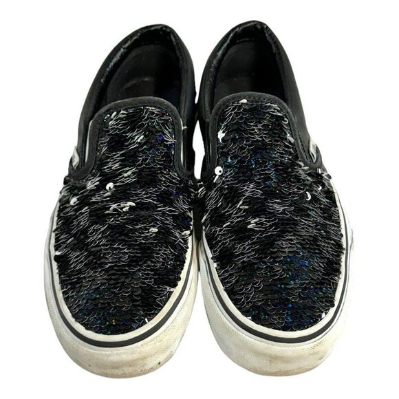 VANS OFF THE WALL 508731 Checkerboard Sequins Slip On Sneaker  Womens 5.5 - Picture 3 of 9